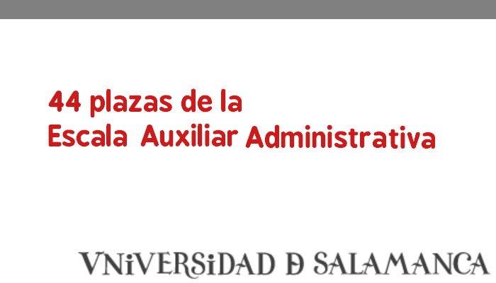 plazas auxiliar administrativa Salamanca
